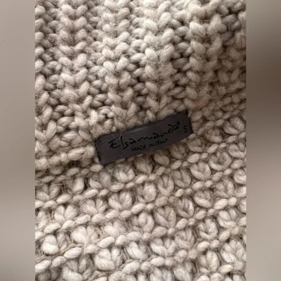 Elsamanda Wool Alpaca Blend Bobble Knit Zip Up Cardigan Size Small $479 - Picture 4 of 5